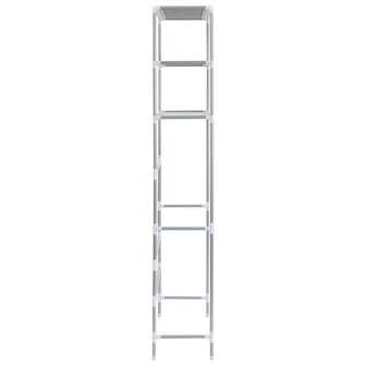 Opbergrek voor boven wasmachine 3-laags 69x28x169 cm zilver 5