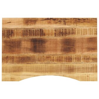 Bureaublad met ronding 90x60x2,5 cm massief ruw mangohout 1