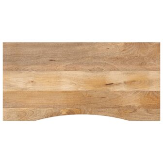 Bureaublad met ronding 120x60x2,5 cm massief ruw mangohout 1