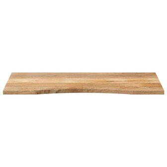 Bureaublad met ronding 120x60x2,5 cm massief ruw mangohout 3