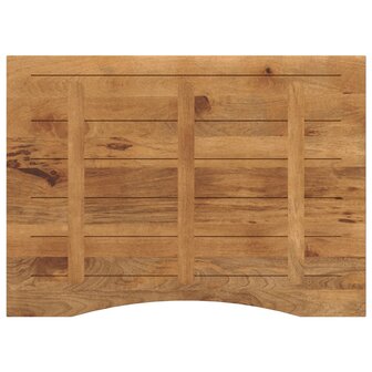 Bureaublad met ronding 100x80x2,5 cm massief ruw mangohout 5