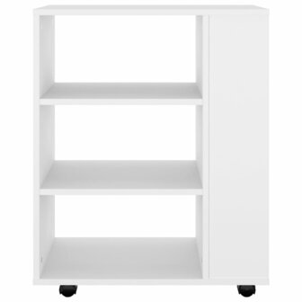 Rolkast 60x35x75 cm bewerkt hout wit 4