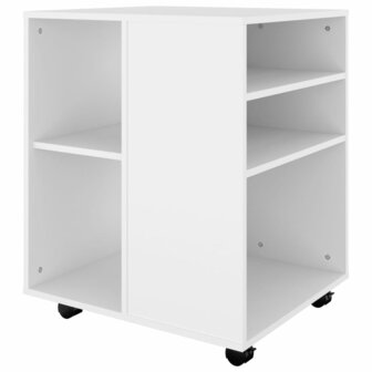 Rolkast 60x53x72 cm bewerkt hout wit 5