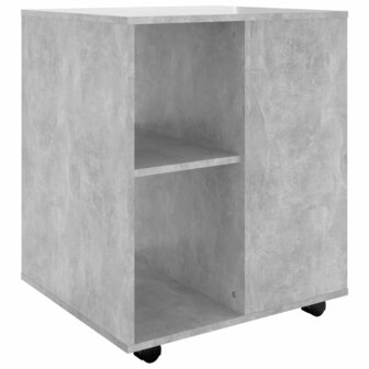 Rolkast 60x53x72 cm bewerkt hout betongrijs 2
