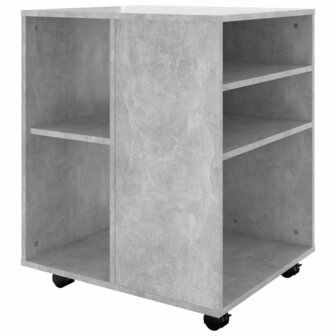 Rolkast 60x53x72 cm bewerkt hout betongrijs 5