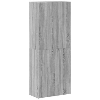Archiefkast 60x32x153 cm bewerkt hout grijs sonoma eikenkleurig 2