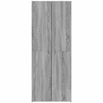 Archiefkast 60x32x153 cm bewerkt hout grijs sonoma eikenkleurig 4