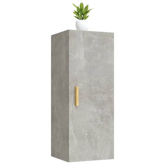 Wandkast 34,5x34x90 cm bewerkt hout betongrijs 5