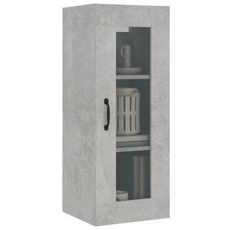 Wandkast 34,5x34x90 cm betongrijs 5