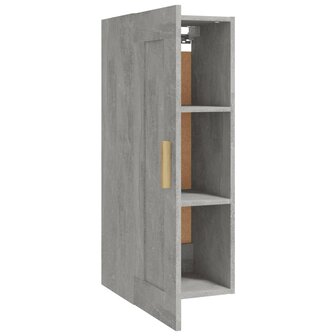Wandkast 35x34x90 cm bewerkt hout betongrijs 6