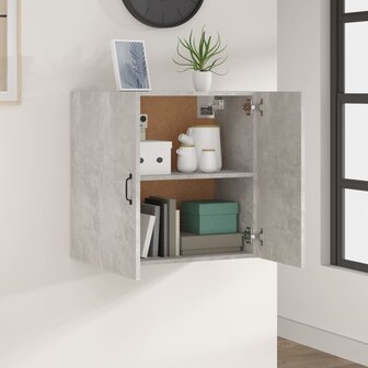 Wandkast 60x31x60 cm bewerkt hout betongrijs 3