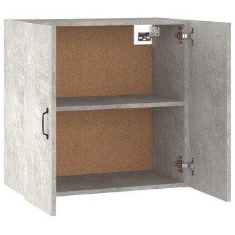 Wandkast 60x31x60 cm bewerkt hout betongrijs 8