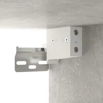 Wandkast 80x36,5x35 cm bewerkt hout betongrijs 8