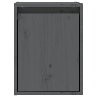 Wandkasten 2 st 30x30x40 cm massief grenenhout grijs 6
