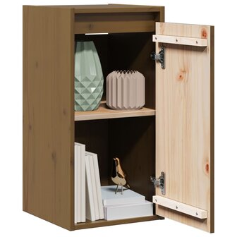 Wandkast 30x30x60 cm massief grenenhout honingbruin 3