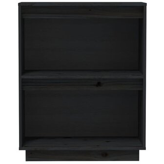 Wandkast 60x34x75 cm massief grenenhout zwart 5