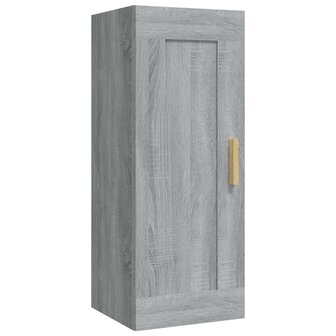 Wandkast 35x34x90 cm bewerkt hout grijs sonoma eikenkleurig 2