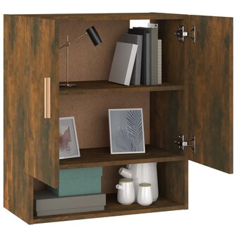 Wandkast 60x31x70 cm bewerkt hout gerookt eikenkleurig 4