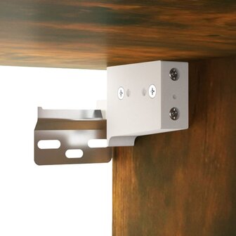 Wandkast 60x31x70 cm bewerkt hout gerookt eikenkleurig 7