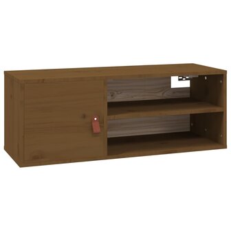 Wandkast 80x30x30 cm massief grenenhout honingbruin 2