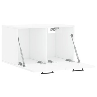 Wandkast 60x36,5x35 cm bewerkt hout hoogglans wit 6