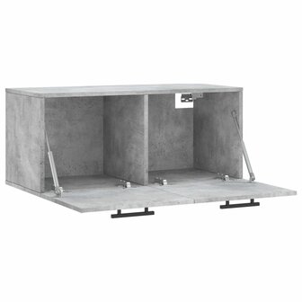 Wandkast 80x36,5x35 cm bewerkt hout betongrijs 6