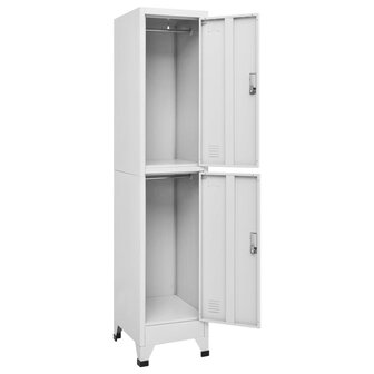 Lockerkast met 2 vakken 38x45x180 cm   3