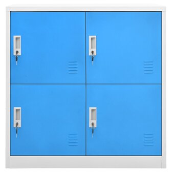 Lockerkasten 5 st 90x45x92,5 cm staal lichtgrijs en blauw 3