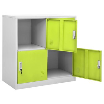 Lockerkasten 5 st 90x45x92,5 cm staal lichtgrijs en groen 6