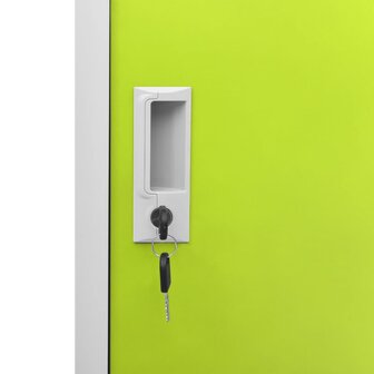 Lockerkasten 5 st 90x45x92,5 cm staal lichtgrijs en groen 7