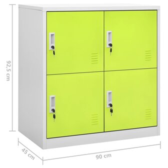 Lockerkasten 5 st 90x45x92,5 cm staal lichtgrijs en groen 8