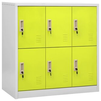 Lockerkasten 2 st 90x45x92,5 cm staal lichtgrijs en groen 2