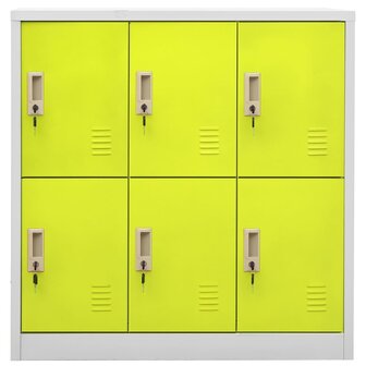 Lockerkasten 2 st 90x45x92,5 cm staal lichtgrijs en groen 3