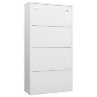 Lockerkast 90x40x180 cm staal wit 4