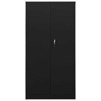 Lockerkast 90x40x180 cm staal zwart 2