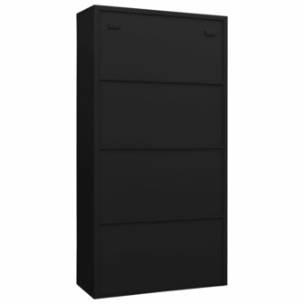Lockerkast 90x40x180 cm staal zwart 4