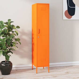 Lockerkast 35x46x180 cm staal oranje 1