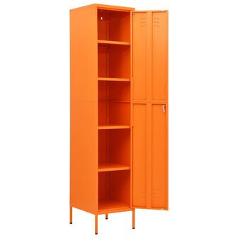 Lockerkast 35x46x180 cm staal oranje 6