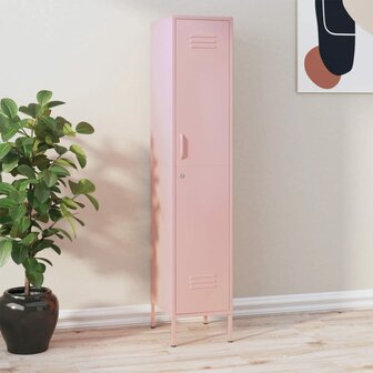Lockerkast 35x46x180 cm staal roze 1