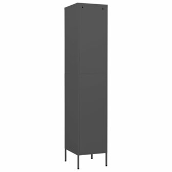 Lockerkast 35x46x180 cm staal antracietkleurig 5