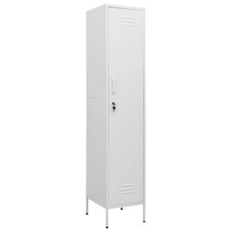 Lockerkast 35x46x180 cm staal wit 2