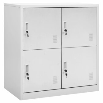 Lockerkast 90x45x92,5 cm staal lichtgrijs 1
