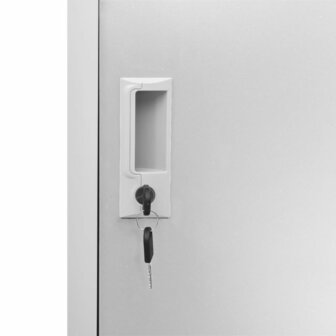 Lockerkast 90x45x92,5 cm staal lichtgrijs 6