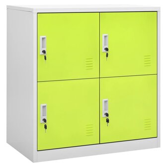 Lockerkast 90x45x92,5 cm staal lichtgrijs en groen 1