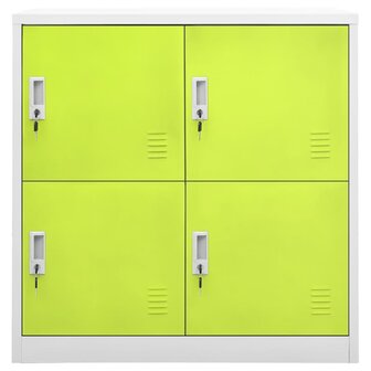 Lockerkast 90x45x92,5 cm staal lichtgrijs en groen 2