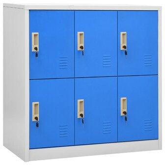 Lockerkast 90x45x92,5 cm staal lichtgrijs en blauw 1
