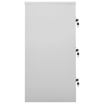 Lockerkast 90x45x92,5 cm staal lichtgrijs en groen 3
