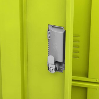 Lockerkast 90x45x92,5 cm staal lichtgrijs en groen 6