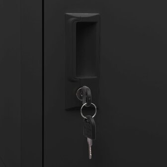 Lockerkast 38x45x180 cm staal zwart 7