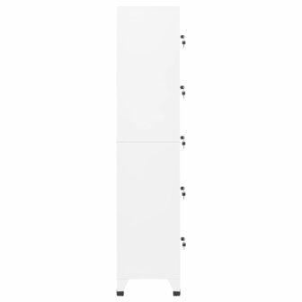 Lockerkast 38x40x180 cm staal wit 4